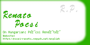 renato pocsi business card
